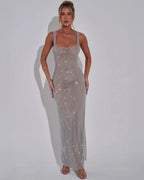 Evening Gown Women | Sequin Embellished & Open Back Glamour