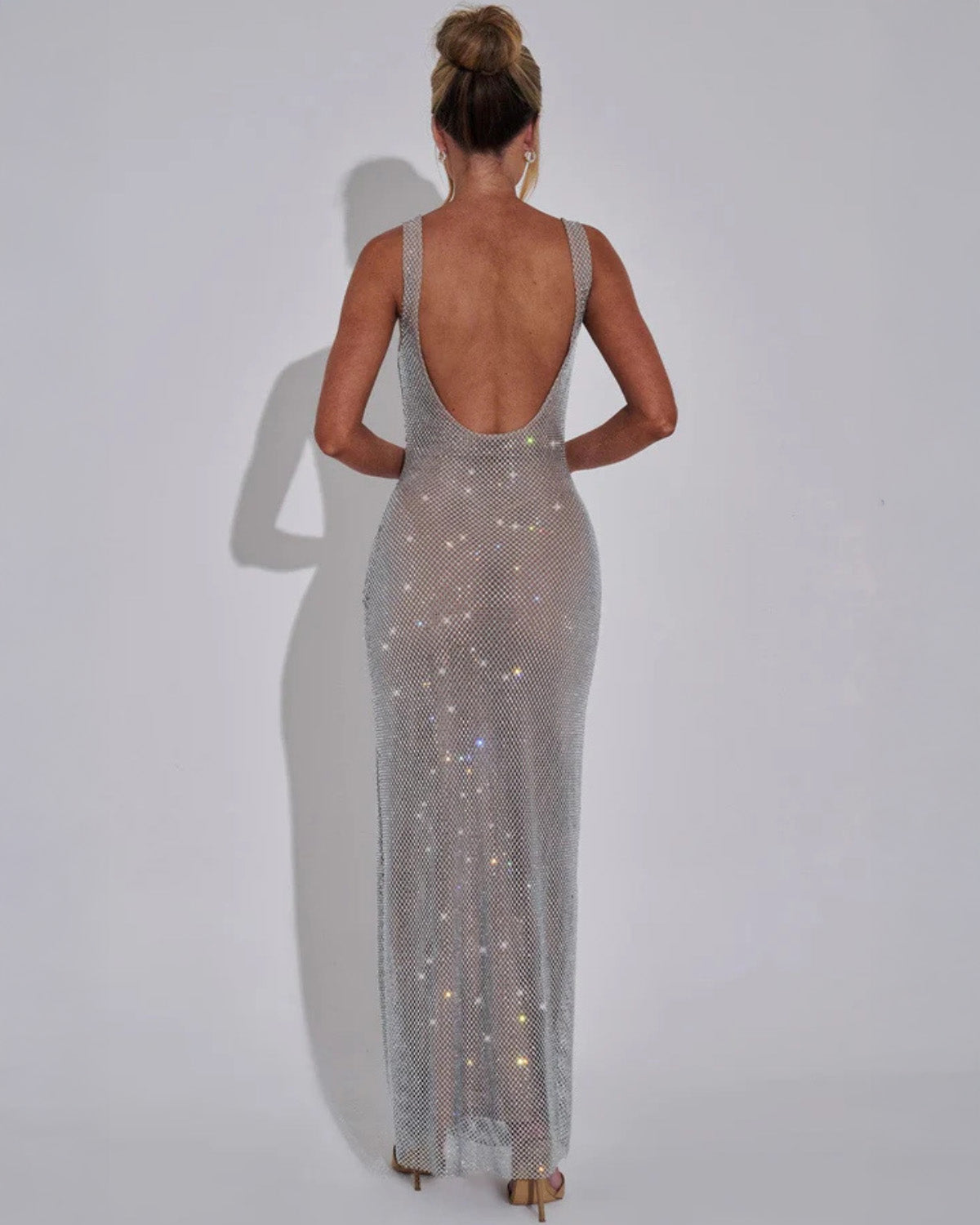 Evening Gown Women | Sequin Embellished & Open Back Glamour
