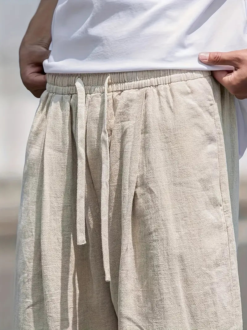 Men's Baggy Trousers | Wide Leg & Elasticated Drawstring Waist