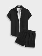 Men's Summer Set | Short Sleeve Shirt & Drawstring Shorts