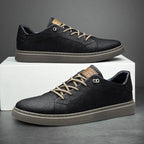 Men's Sneakers | Faux Leather & Lace-Up Flatform Sole