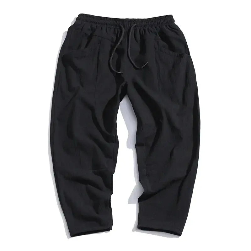 Men's Cropped Pants | Elasticated Waist & Tapered Fit