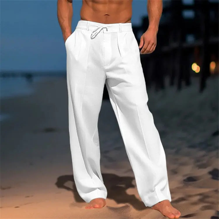 Harrington Oxford | Men’s Lightweight Relaxed Fit Drawstring Trousers 0