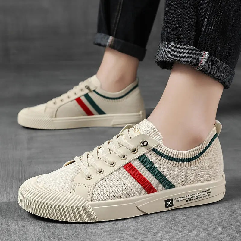 Men's Sneakers | Retro Stripe & Knit Upper
