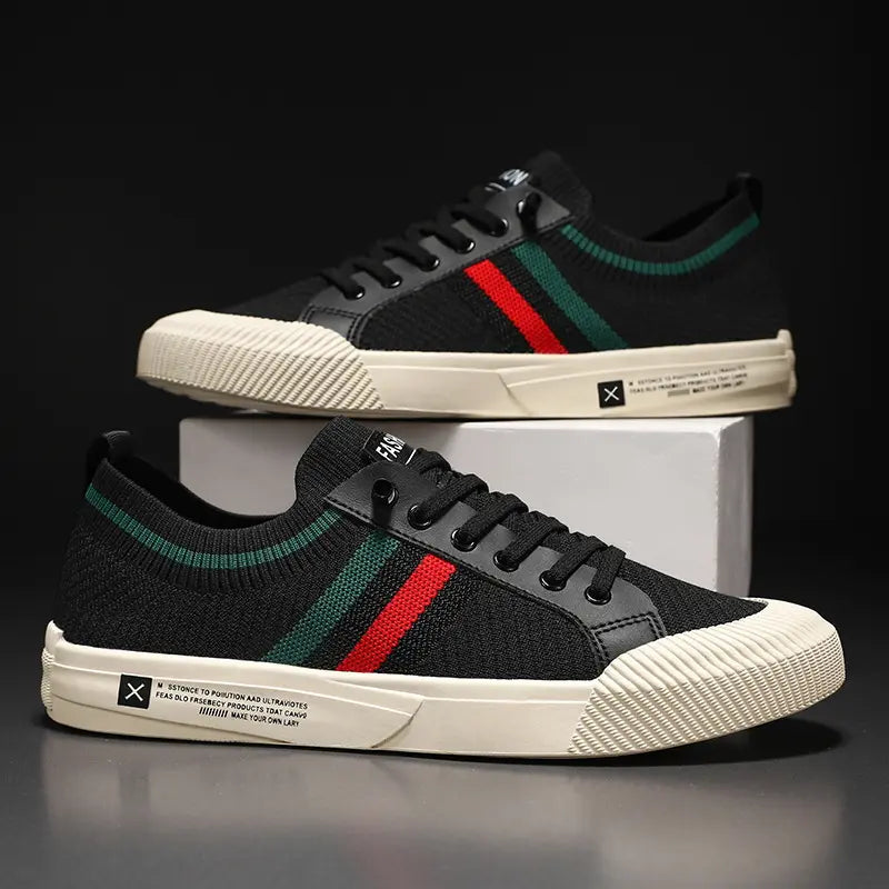 Men's Sneakers | Retro Stripe & Knit Upper