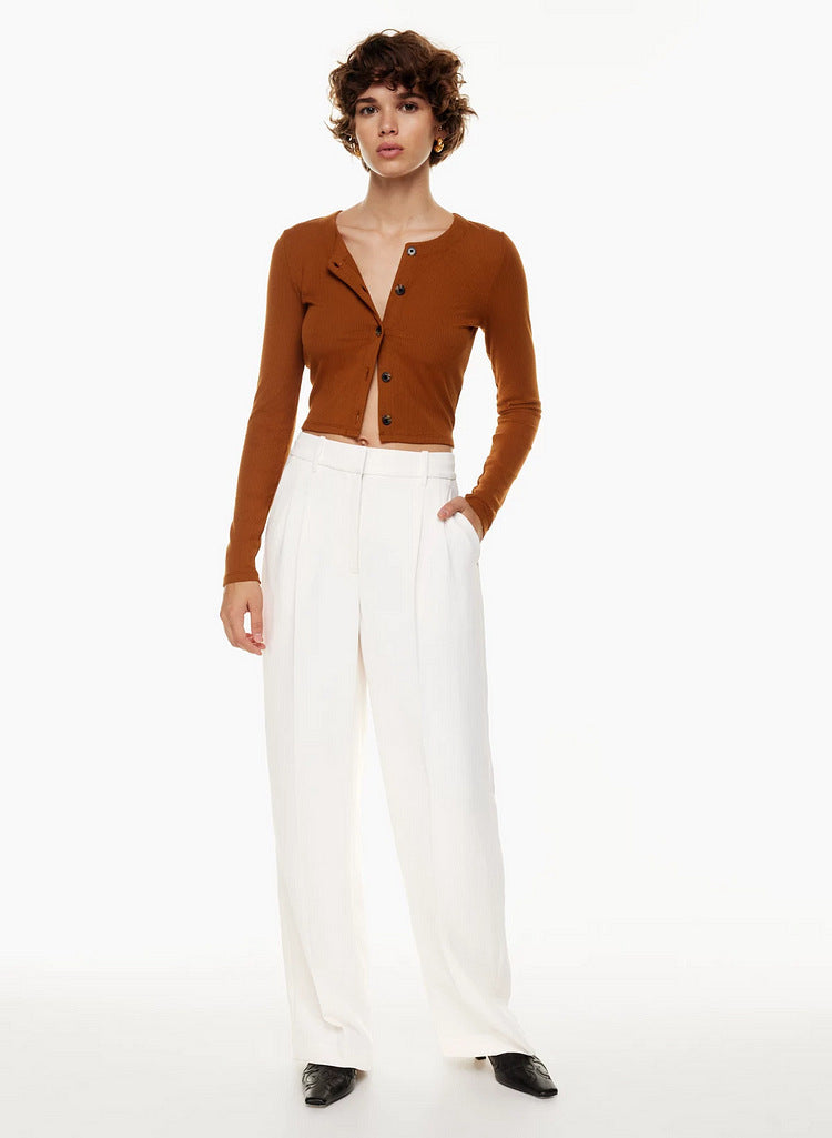 High Waisted Wide Leg Trousers Women | Elegant & Flattering Fit