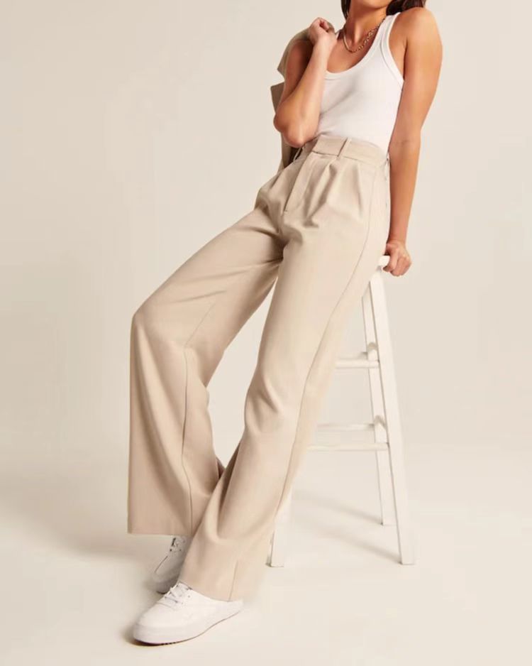 High Waisted Wide Leg Trousers Women's | Elegant & Flattering Fit