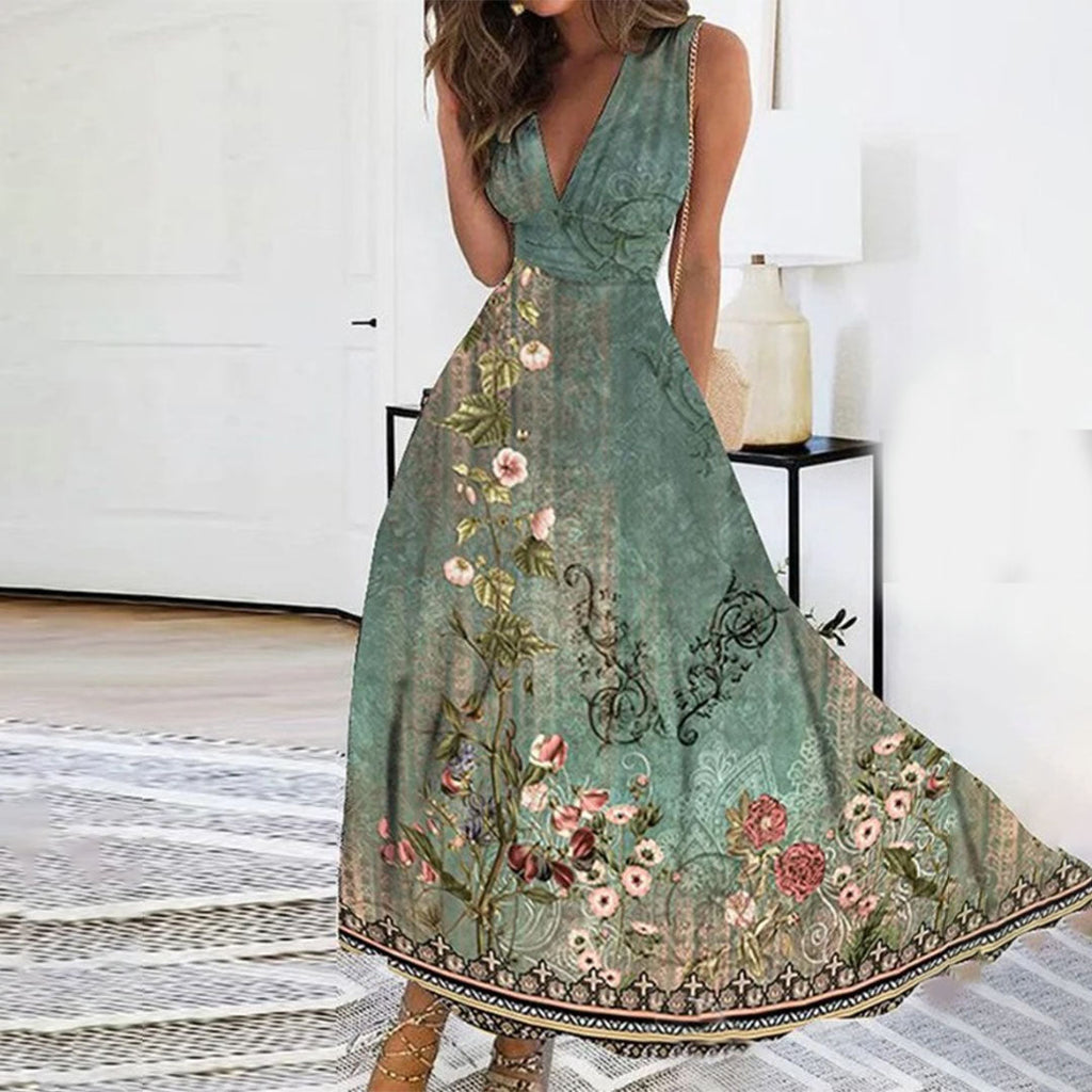 Ivy | Women’s Sleeveless V-Neck Maxi Dress 1