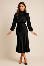 Kriz | High Waist Midi Dress 9