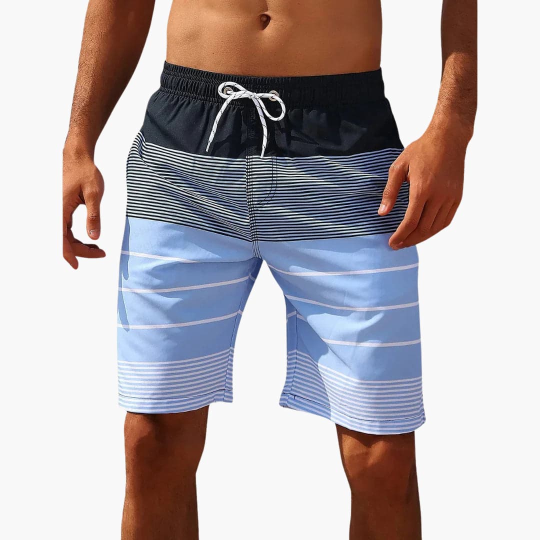 Liam | Stylish Striped Mens Swim Shorts for Comfort and Style 0