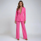 Luna Fashion House | Women's Blazer & Wide Leg Trousers Set - Elegant Tailored Suit 1