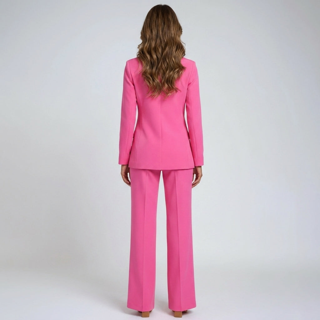 Luna Fashion House | Women's Blazer & Wide Leg Trousers Set - Elegant Tailored Suit 3