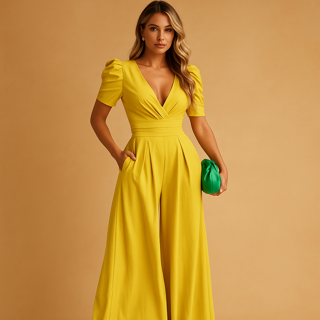 Luna Fashion House | Women's Elegant Tailored Jumpsuit – Wide Leg Formal One Piece 2
