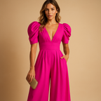 Luna Fashion House | Women's Elegant Tailored Jumpsuit – Wide Leg Formal One Piece 4