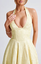 Luna Fashion House | Women’s Floral Halter Midi Dress Wedding Guest Occasion Dress 5