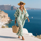 Luna Fashion House | Women’s Kaftan Dress – Striped Summer Maxi Dress 2