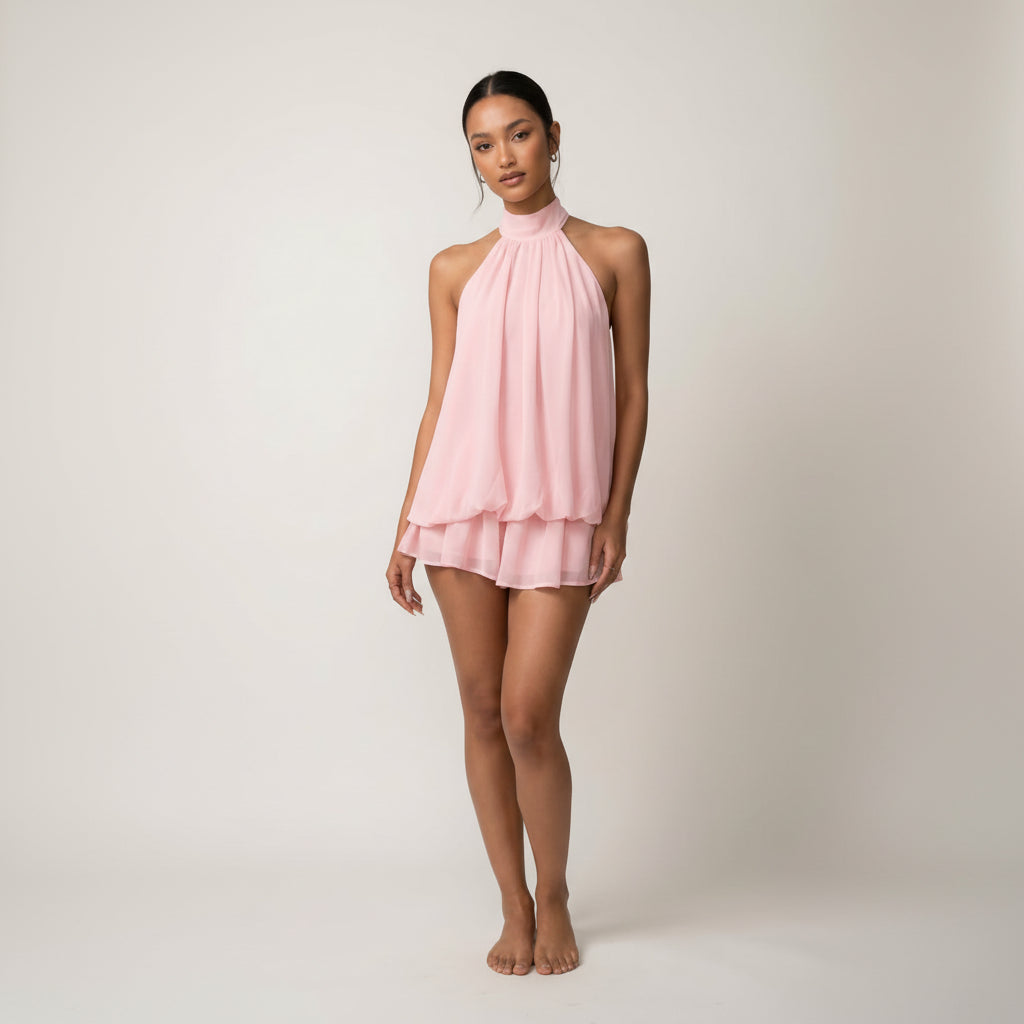 Luna Fashion House | Women's Tie Back Sleeveless Mini Dress 7