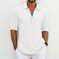 Mason | Classic Comfortable Loose Fit Long Sleeve Polo Shirt 0