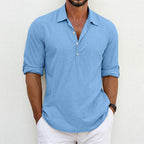Mason | Classic Comfortable Loose Fit Long Sleeve Polo Shirt 8