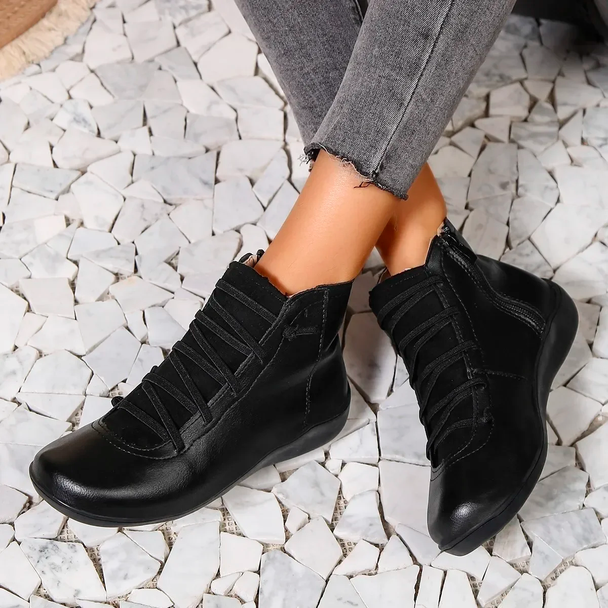 Mason | Stylish Comfortable Black Ankle Boots for Women 1