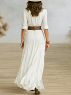 Maxi Dress Women | Boho Ruched & Flowing Split Front Design
