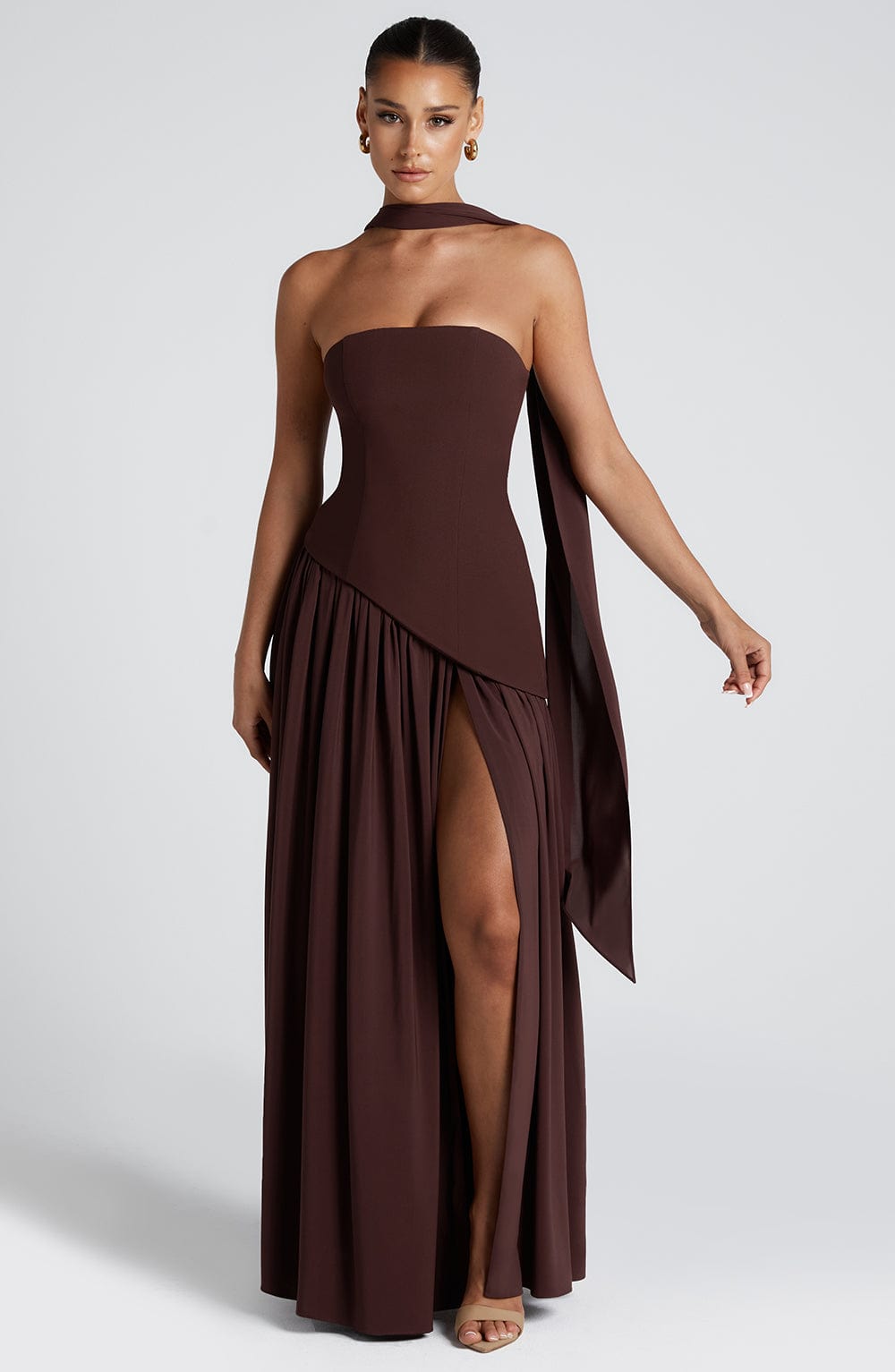 Maxi Dress Women | Strapless Draped & Glamorous Occasion Wear