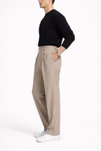 Men's High Waist Straight Leg Trousers 1