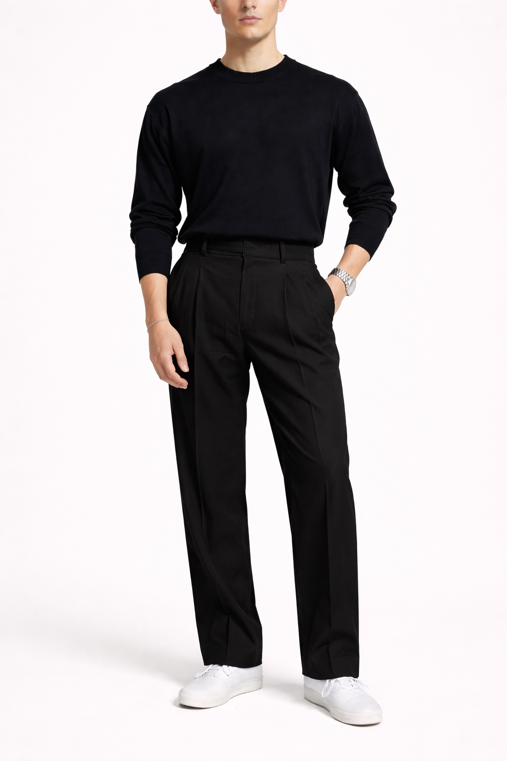Men's High Waist Straight Leg Trousers 2