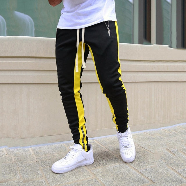 Men's Side Stripe Track Trousers with Drawstring Waist and Zip Detail 4