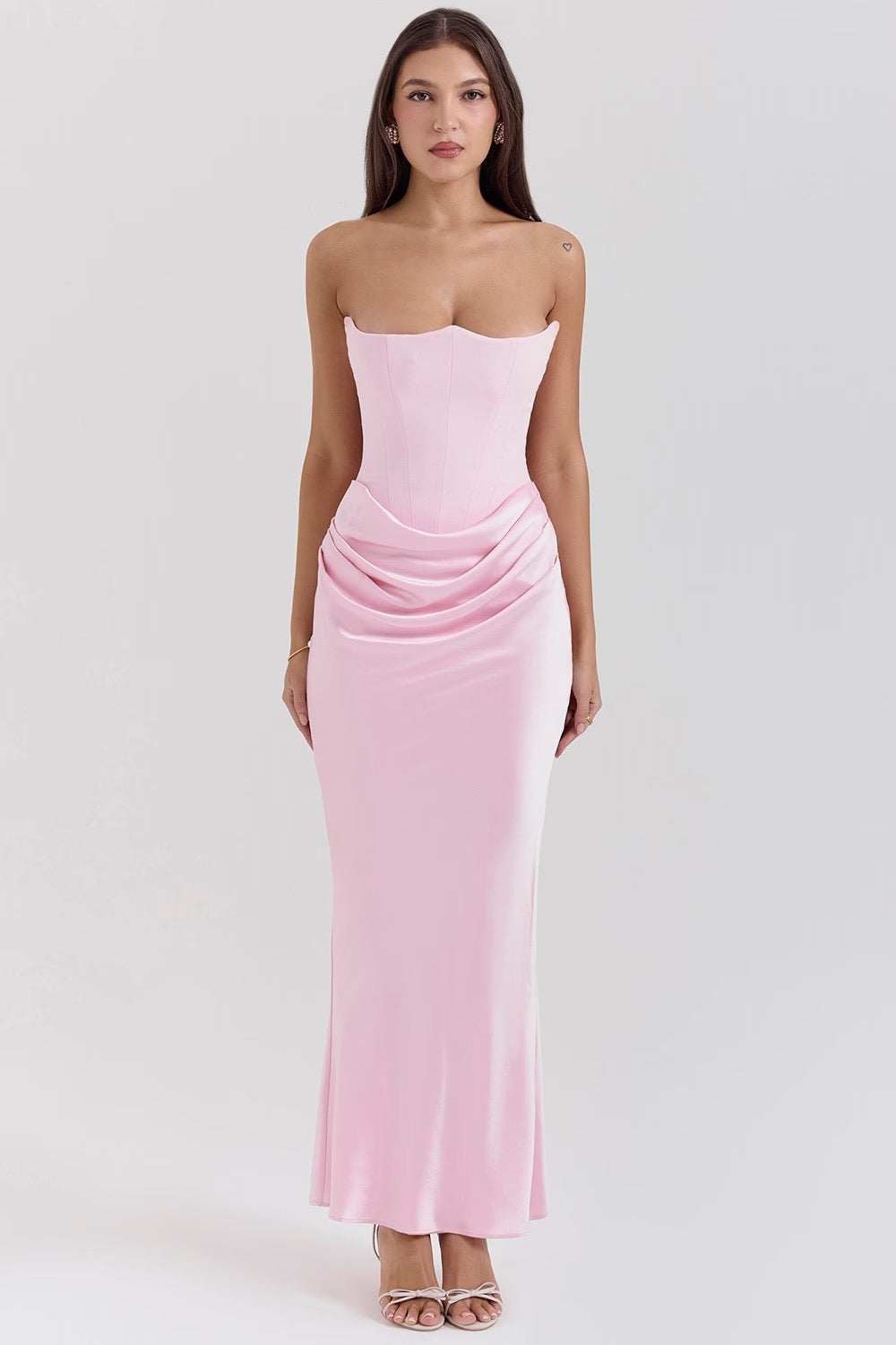 Mia | Elegant Strapless Black Maxi Dress for Special Occasions
