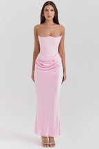 Mia | Elegant Strapless Black Maxi Dress for Special Occasions