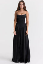 Mia | Elegant Floor-Length Satin Maxi Dress for Women 1