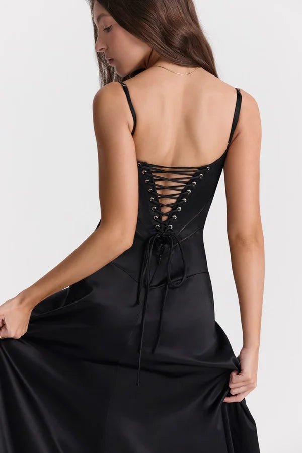 Mia | Elegant Floor-Length Satin Maxi Dress for Women 11