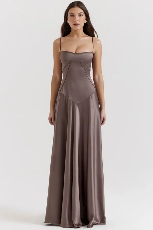 Mia | Elegant Floor-Length Satin Maxi Dress for Women 12