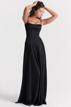 Mia | Elegant Floor-Length Satin Maxi Dress for Women 3
