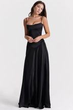 Mia | Elegant Floor-Length Satin Maxi Dress for Women 4