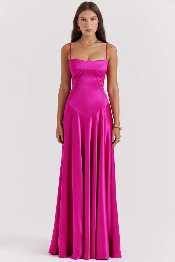 Mia | Elegant Floor-Length Satin Maxi Dress for Women 9