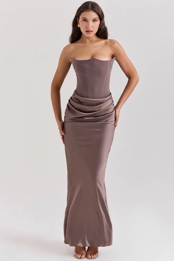 Mia | Elegant Strapless Evening Gown for Women 0