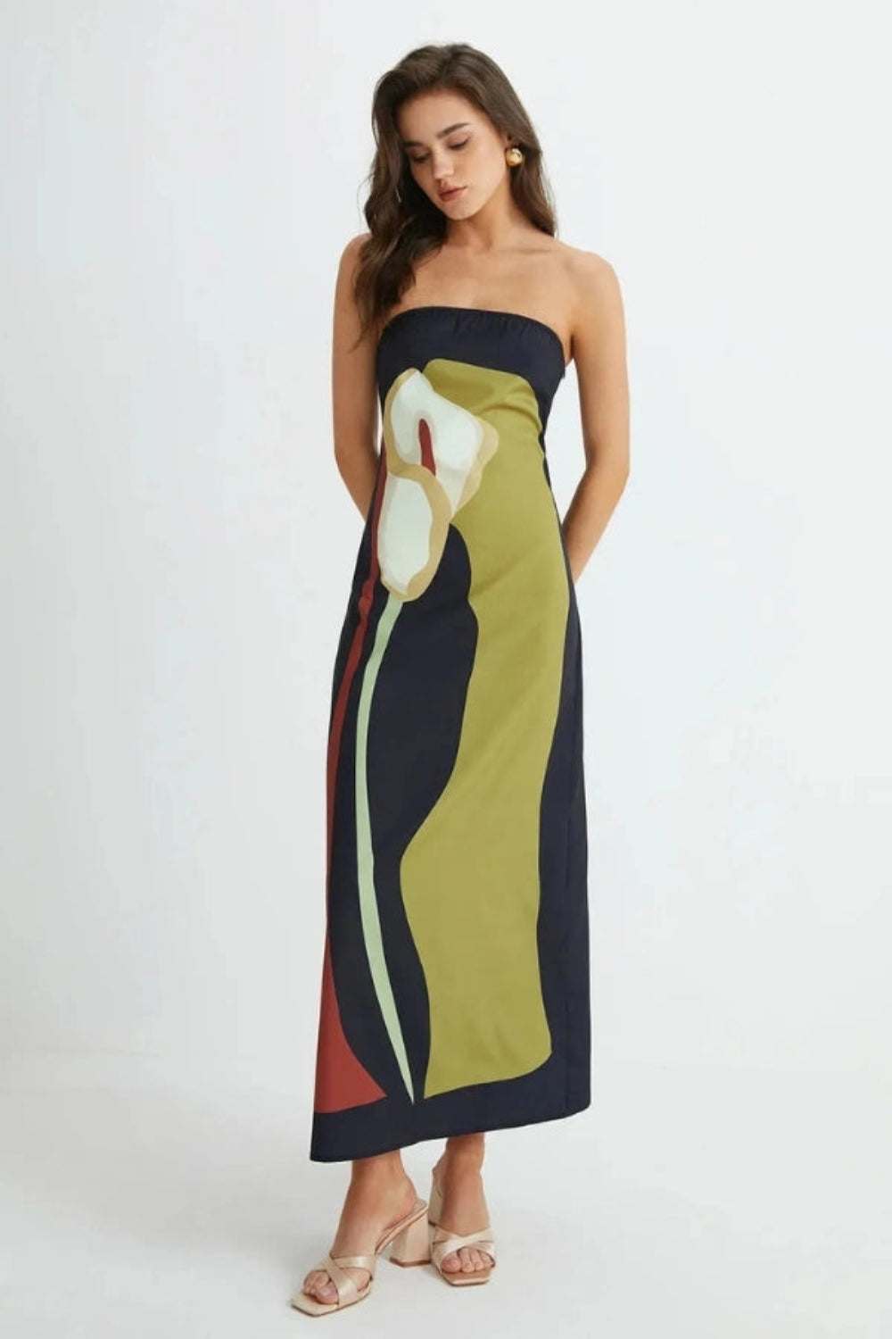 Mia | Stylish Strapless Maxi Dress for Women 2