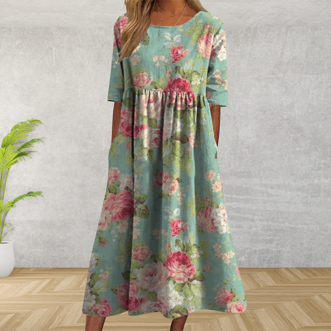 Midi Dress Women | Floral Print & Relaxed Everyday Comfort