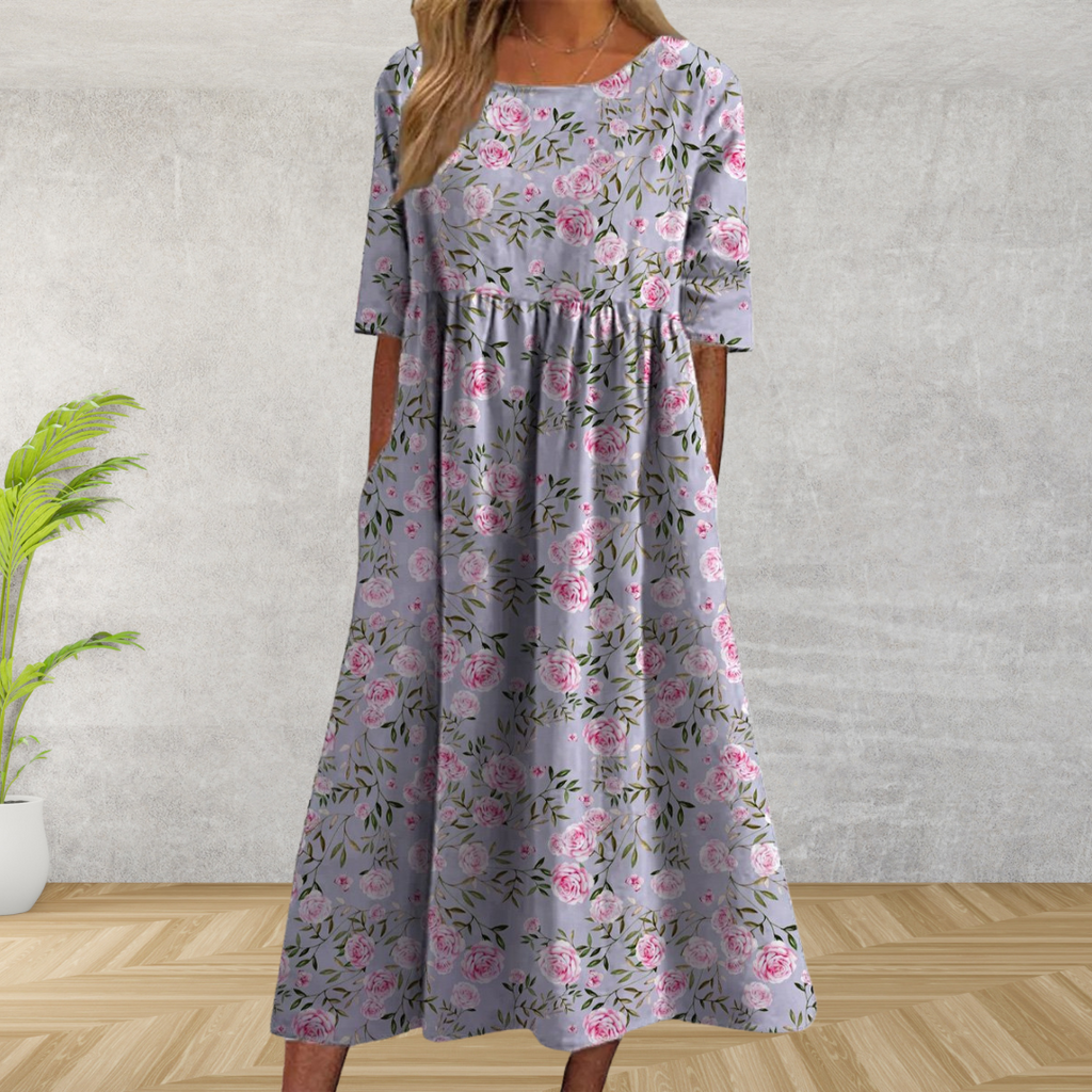 Midi Dress Women | Floral Print & Relaxed Everyday Comfort
