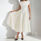 Midi Dress Women | Structured Cap Sleeve & Timeless Elegant Design