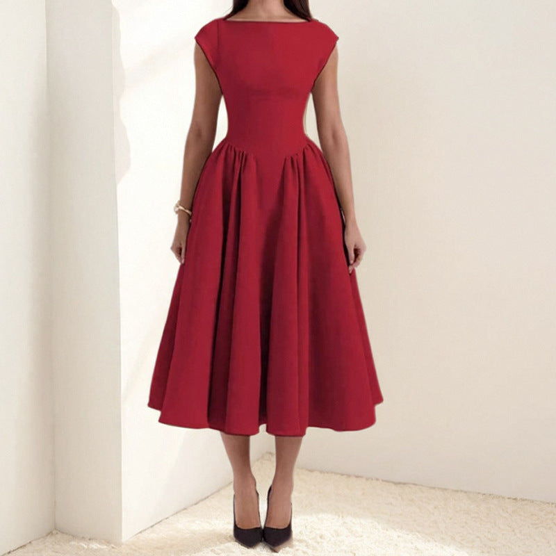 Midi Dress Women | Structured Cap Sleeve & Timeless Elegant Design