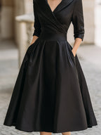 Midi Dress Women | Vintage Wrap Style & Timeless Feminine Elegance