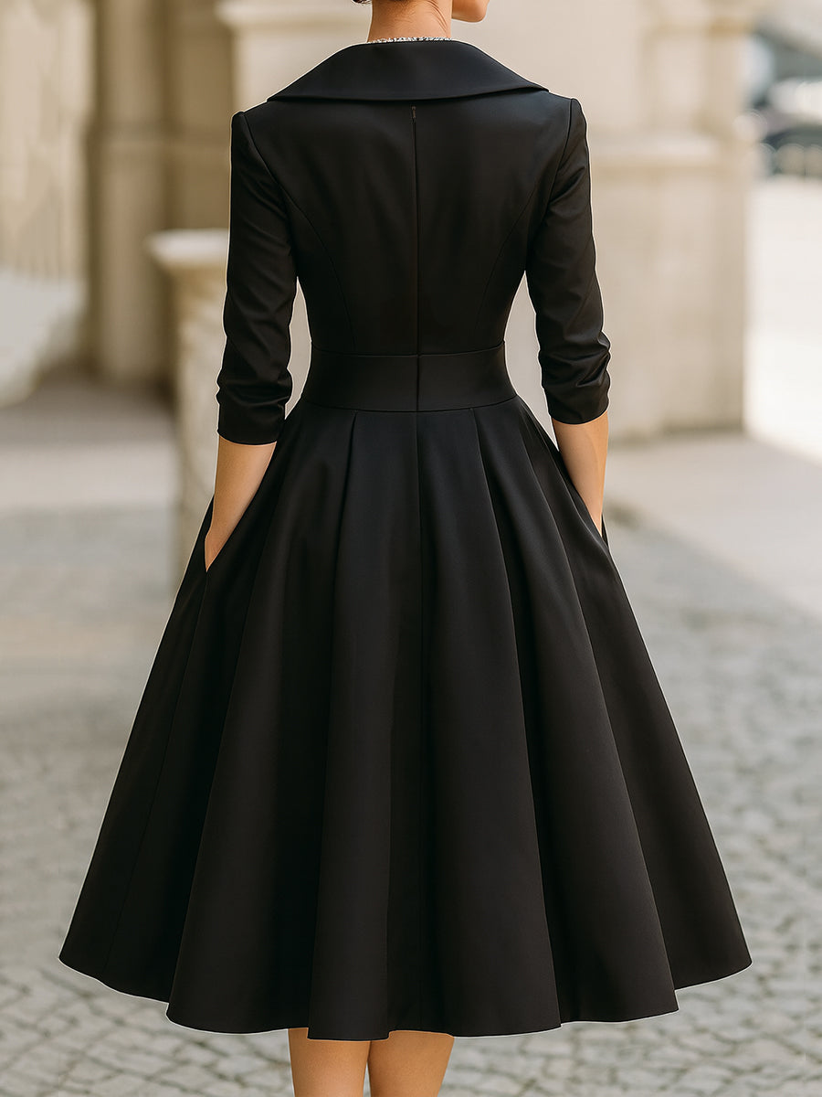 Midi Dress Women | Vintage Wrap Style & Timeless Feminine Elegance