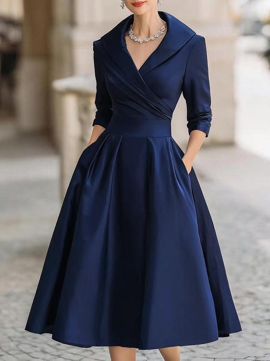 Midi Dress Women | Vintage Wrap Style & Timeless Feminine Elegance