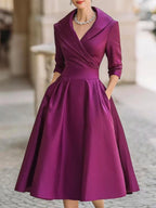 Midi Dress Women | Vintage Wrap Style & Timeless Feminine Elegance