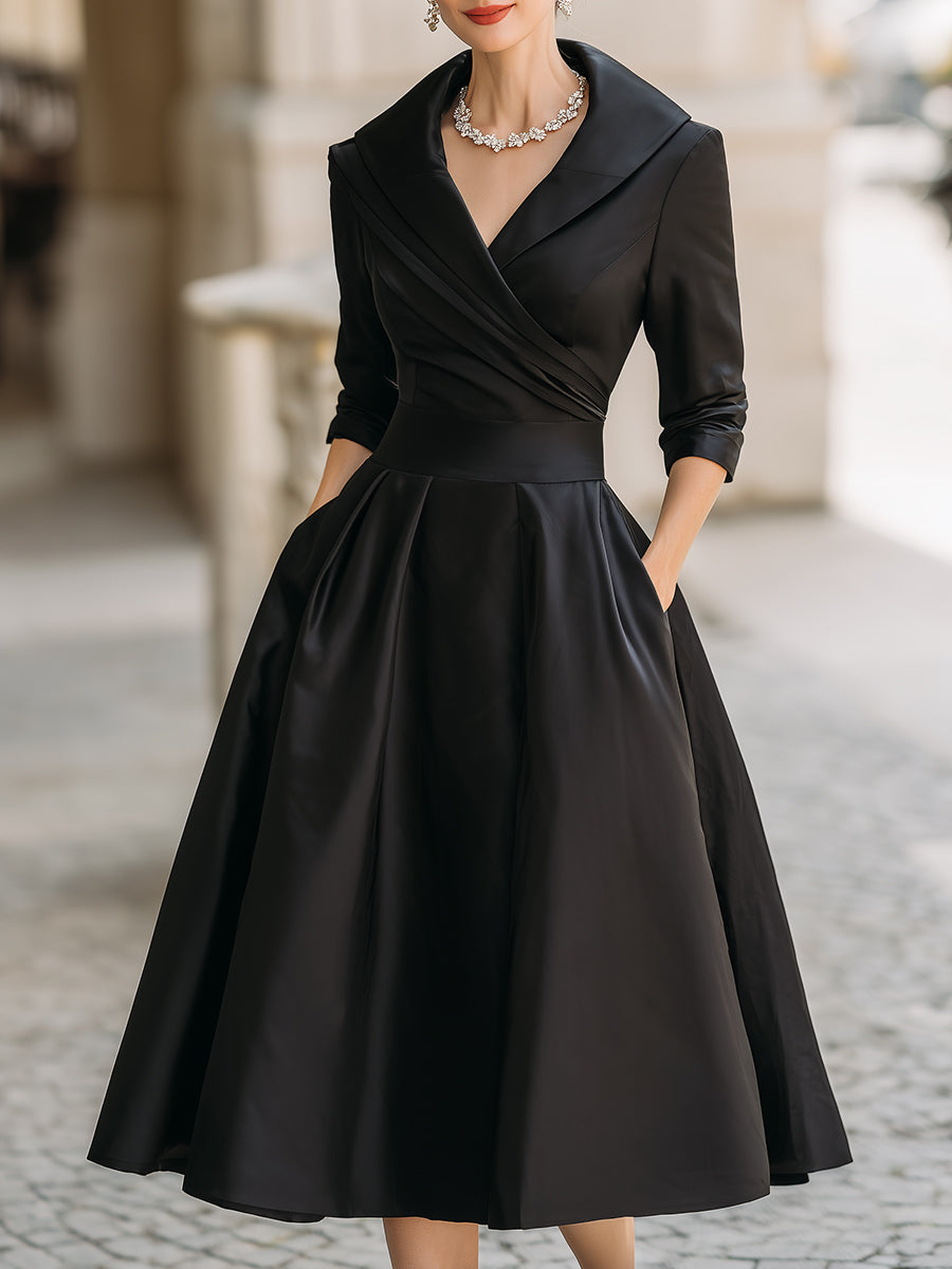 Midi Dress Women | Vintage Wrap Style & Timeless Feminine Elegance