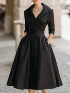 Midi Dress Women | Vintage Wrap Style & Timeless Feminine Elegance