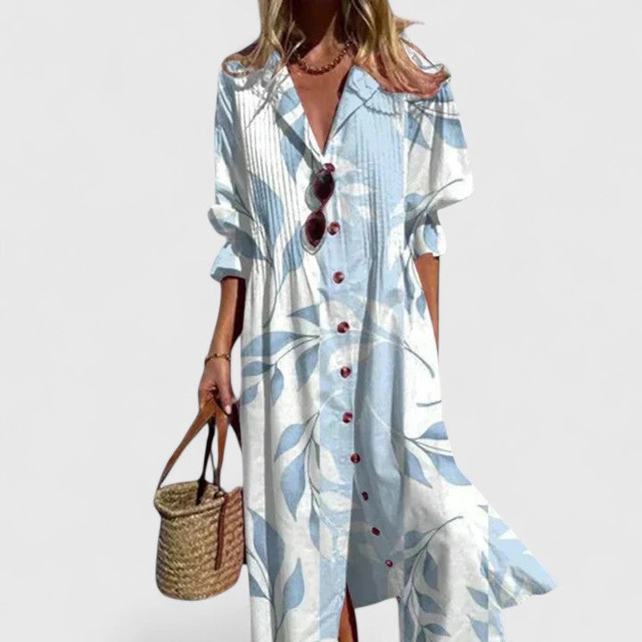 Millie | Women’s Floral Button Front Midi Dress 1